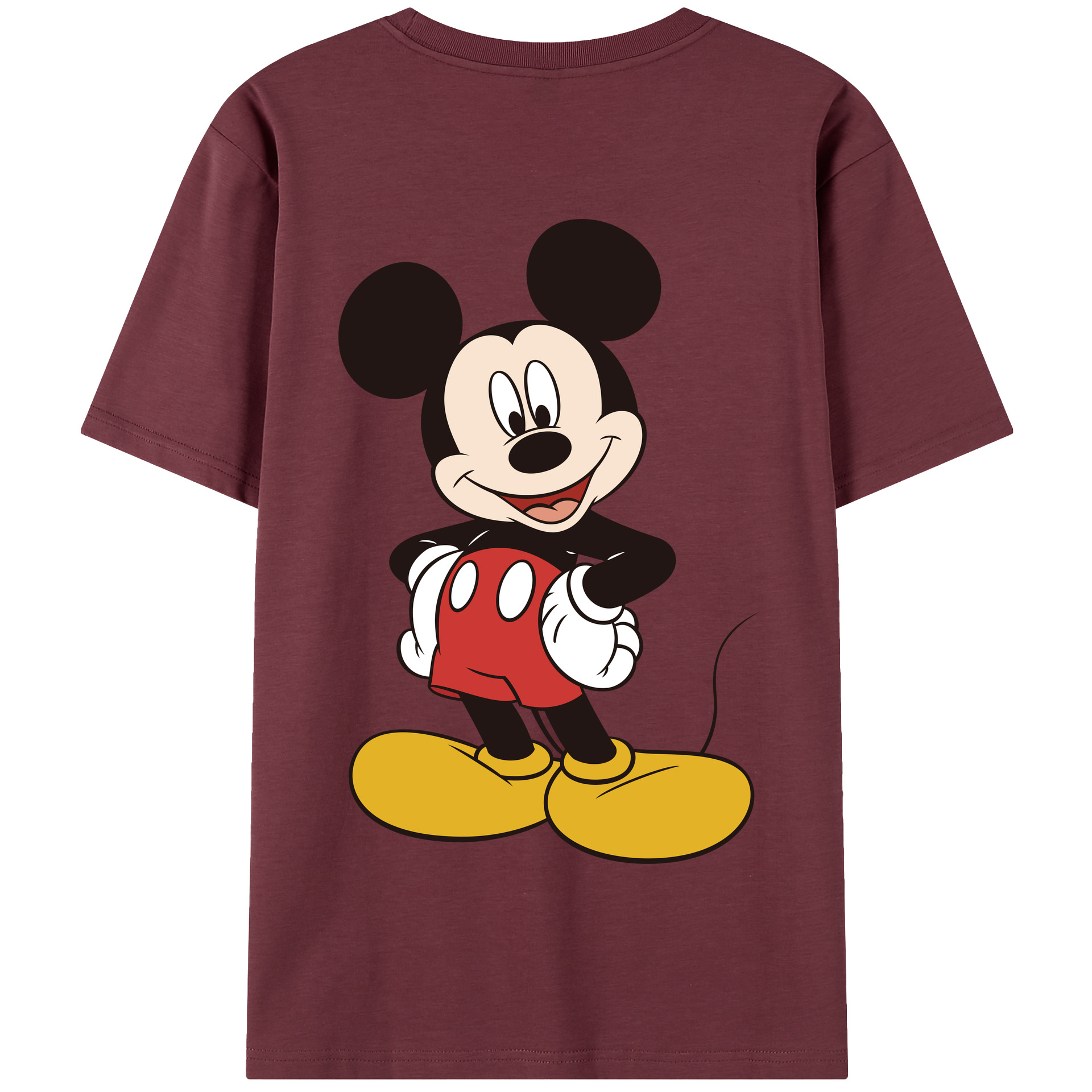 （画像用） ミッキーマウス Mickey Mouse 綿100％半袖Tシャツ（背面プリント）